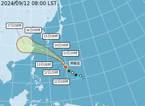第13號颱風貝碧佳逐漸增強為中度颱風_1